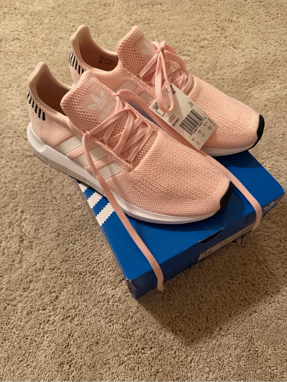 Ice Pink Adidas Swift Run Shoes - Brand New with Tags